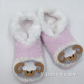 Chaussettes de glissade de mouton rose de mode